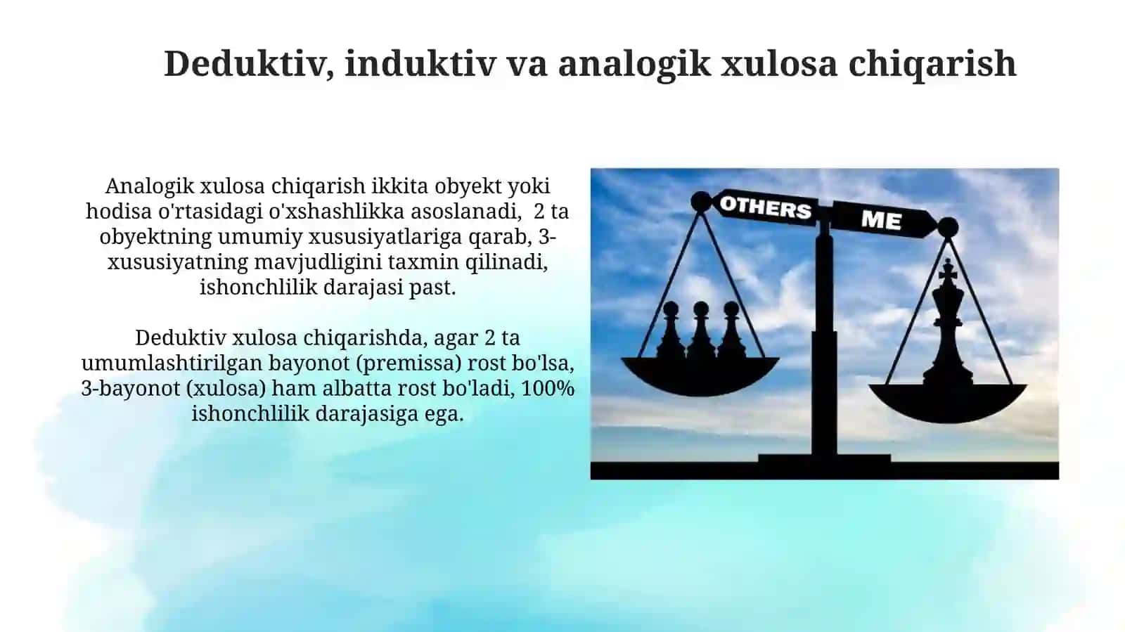 Mantiqiy xulosaning umumiy tavsifi 3