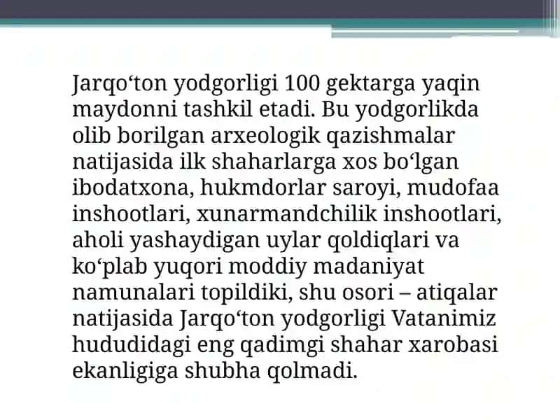Jarqo'ton manzilgohi 3