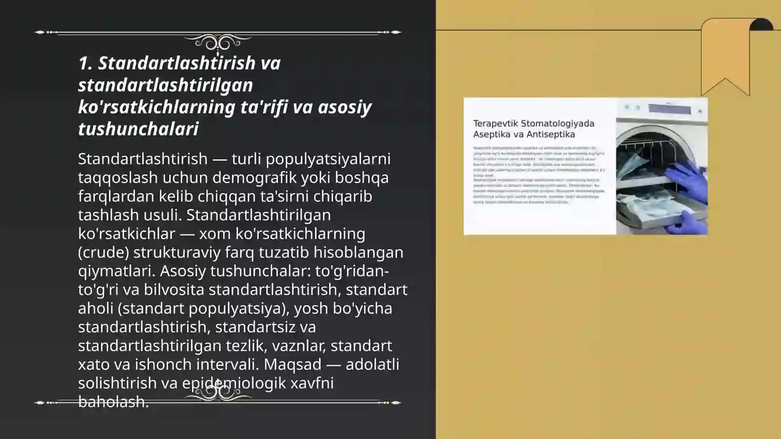 Standartlashtirish standartlashtirilgan ko`rsatkichlarning ahamiyati 3