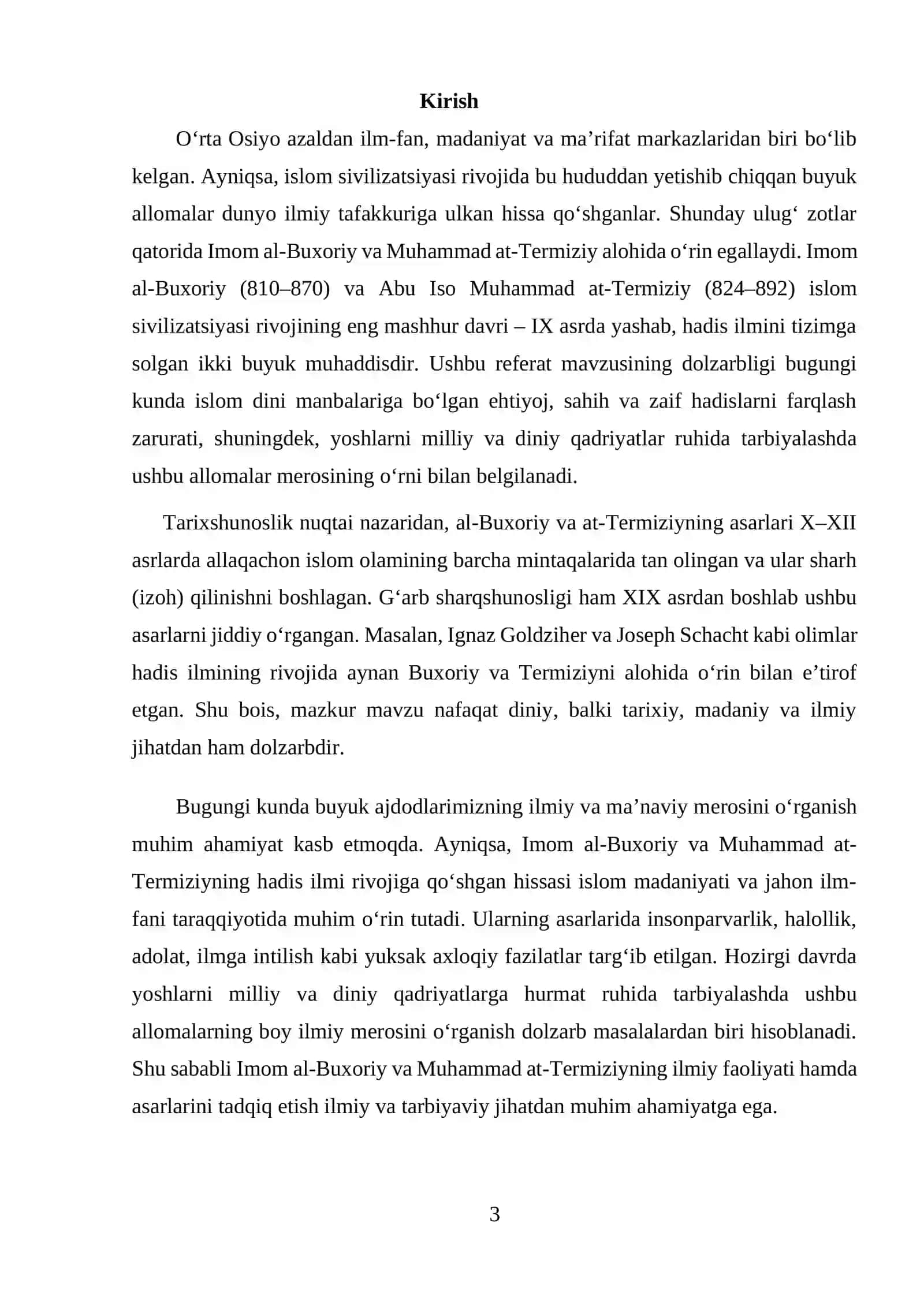 Imom al-Buxoriy va Muhammad at-Termiziylarning ilmiy meroslari 3