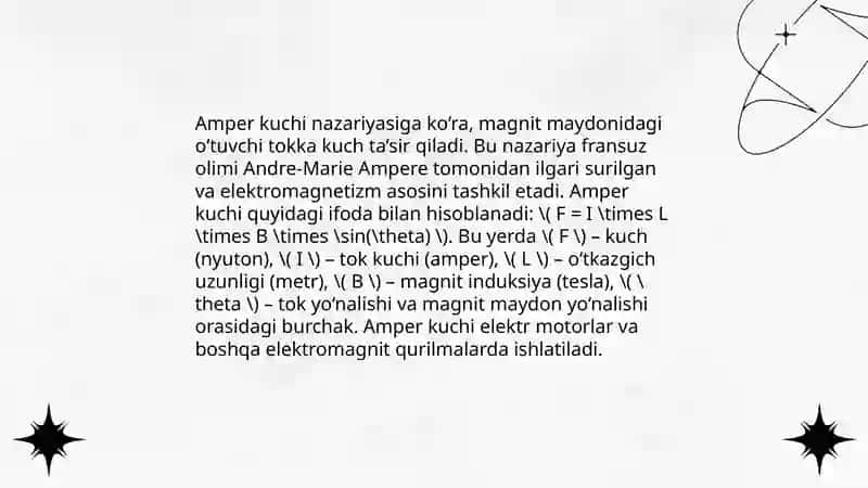 Amper va Laurens kuchlari 3