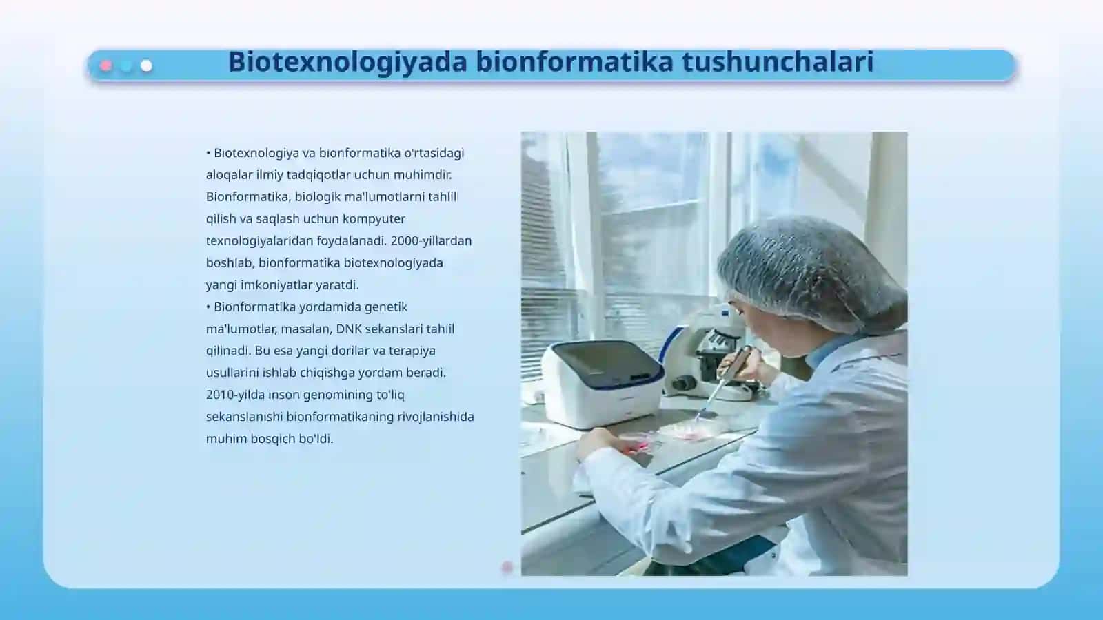 Biotexnologiyada bionformatika dasturlarini o'rganish va amaliy qo'llash 3