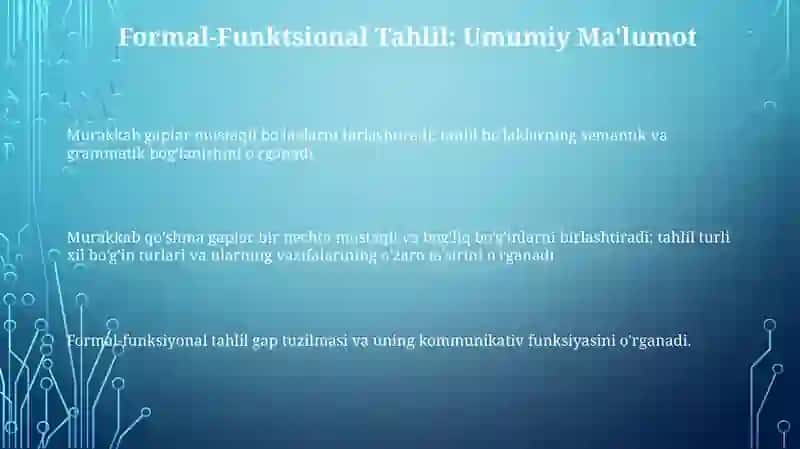 Murakkab Gaplarning Rasmiy-Funktsional Tahlili 3