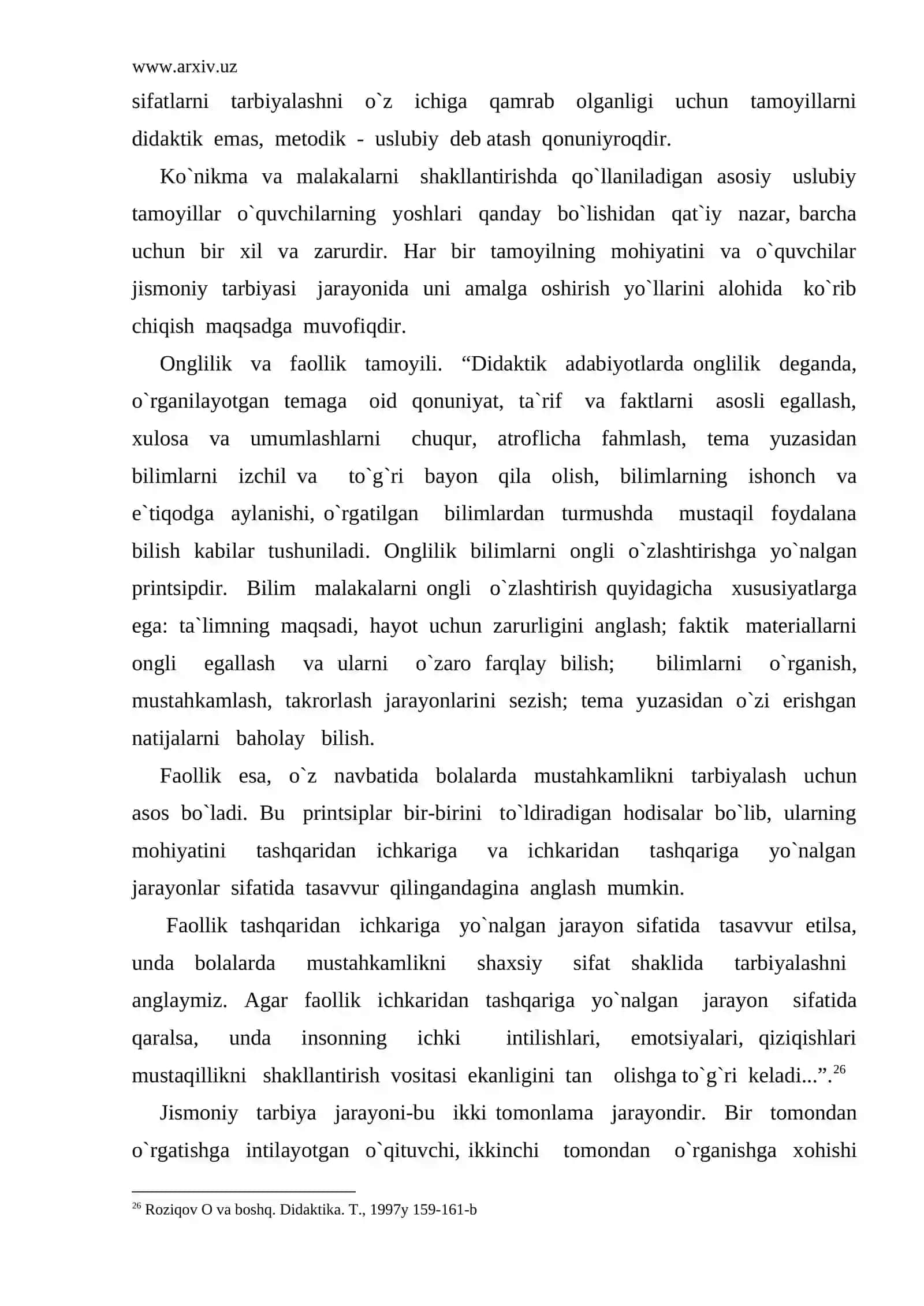 Jismoniy tarbiya darslarini tashkil etish shartlari 3