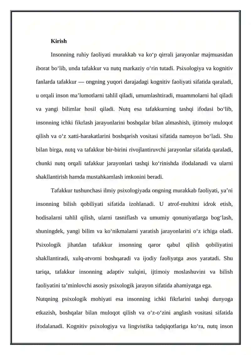 Tafakkur va nutkning o’zaro bog’likligi 3