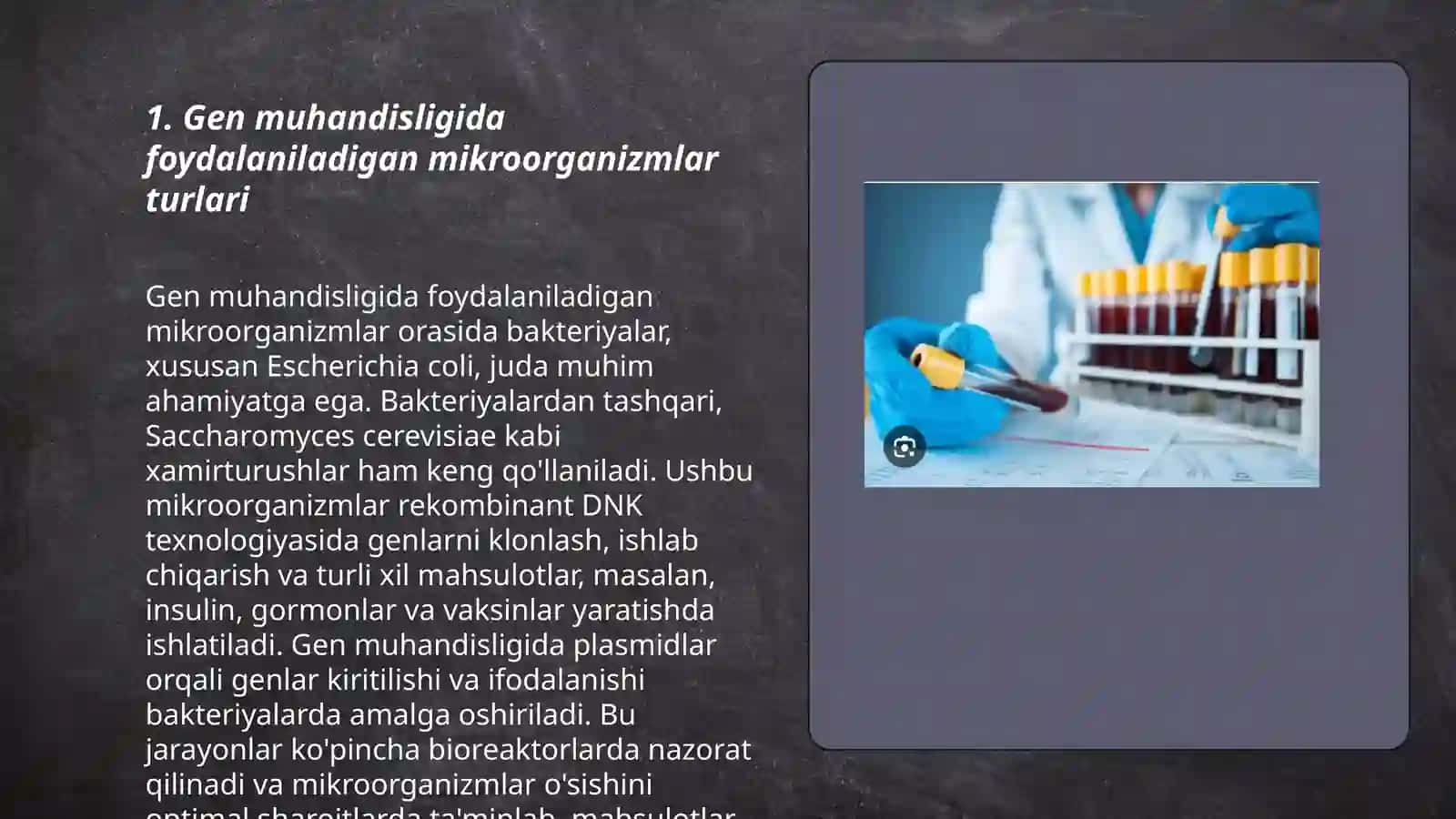 Mikroorganizmlarning gen muhandisligida qo'llanilishi 3