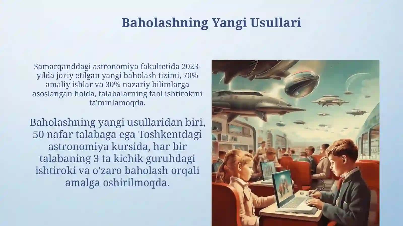 Astronomiya darslarida o'quvchilar o'rtasida sinergetik ta'limtiziminiyaratish 3