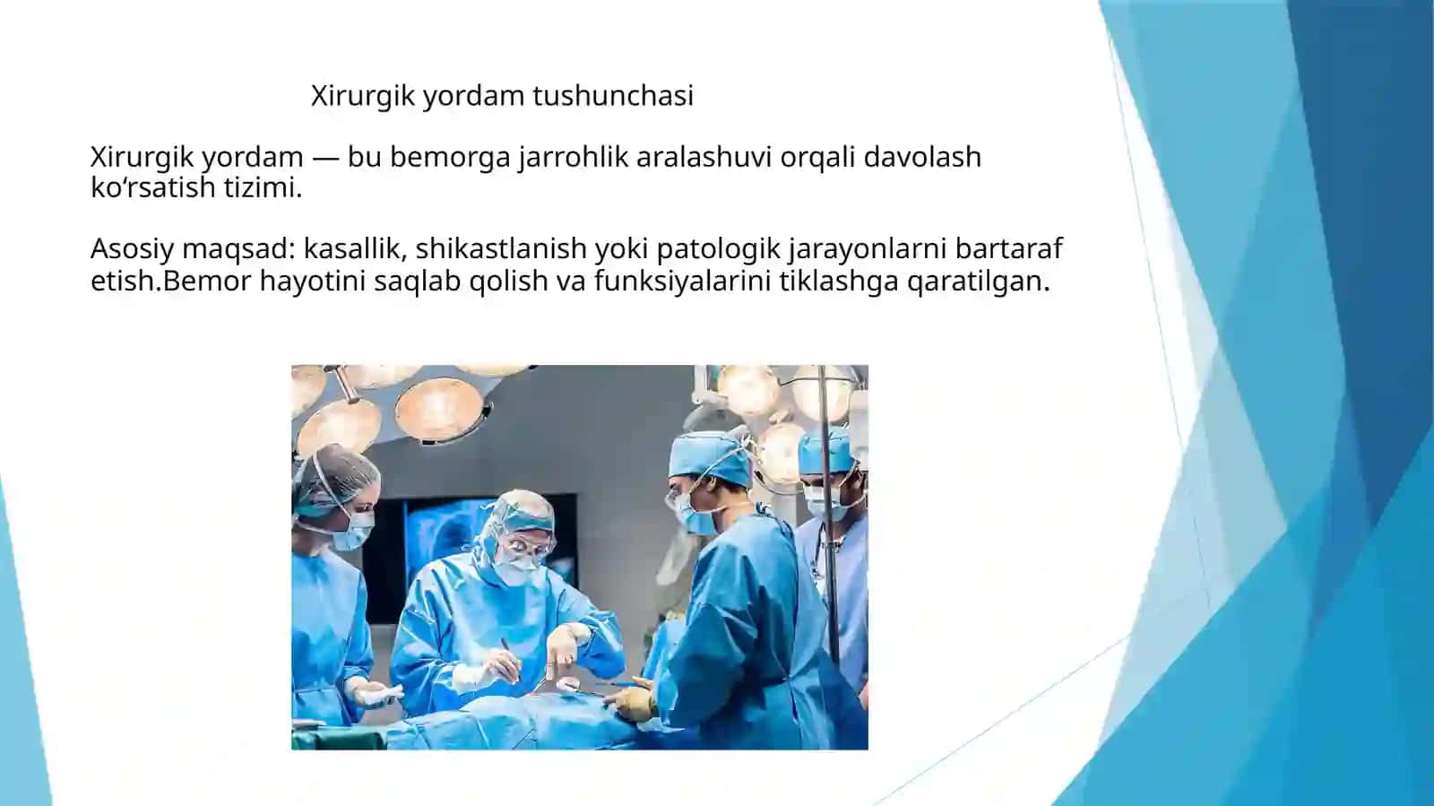 Xirurgik yordam tuzilmasi va unitashkiletish 3