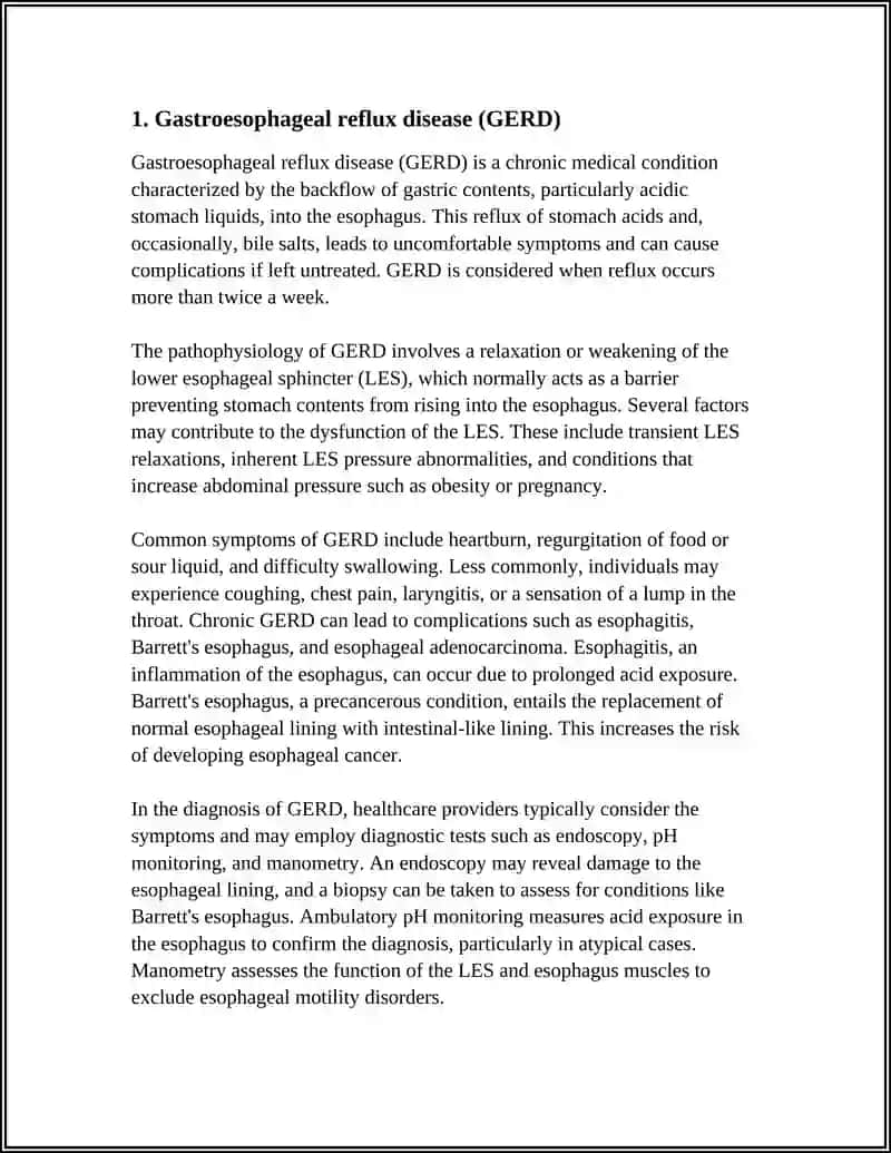 Gastroesophageal reflux disease (GERD) 3