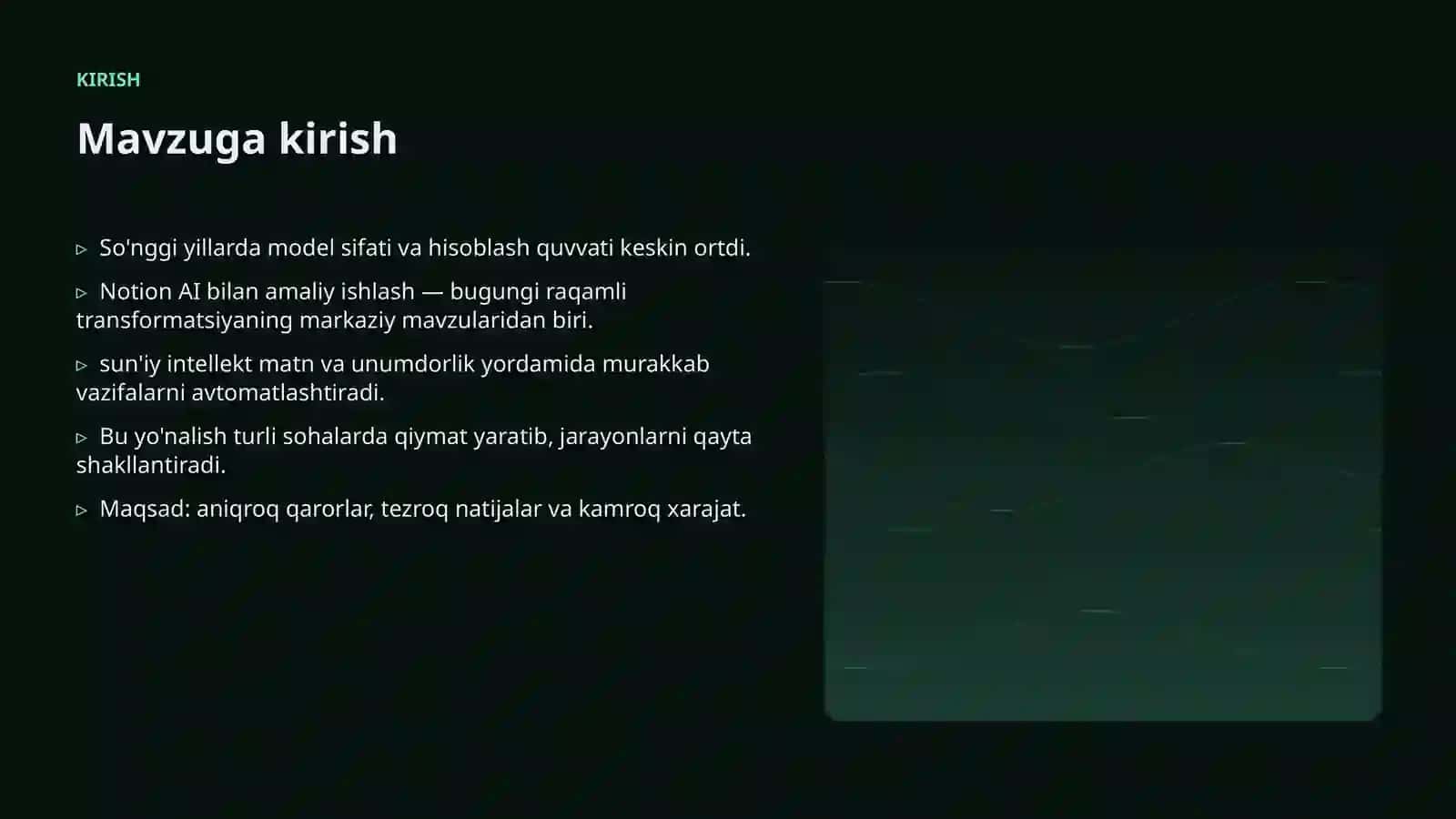 Notion AI bilan amaliy ishlash 3