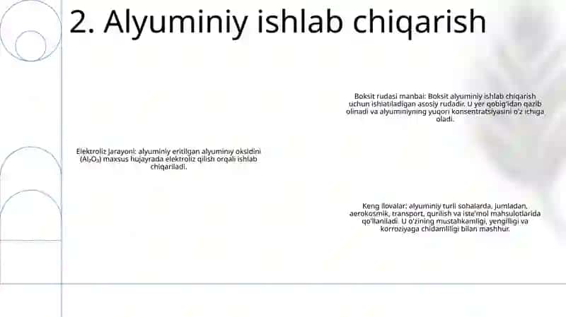 Alyuminiy Va Uning Birikmalarini Olinishi Va Xossalari 3
