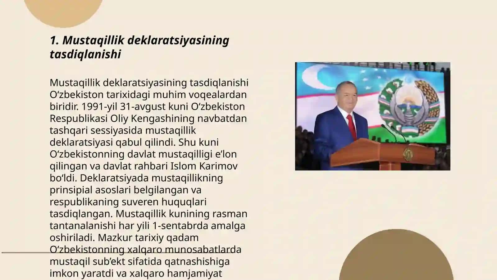 Mustaqillik deklaratsiyasining qabul qilinishi va uning tarixiy ahamiyati 3