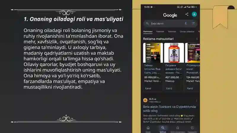 Onaning oiladagi roli va mas'uliyati 3