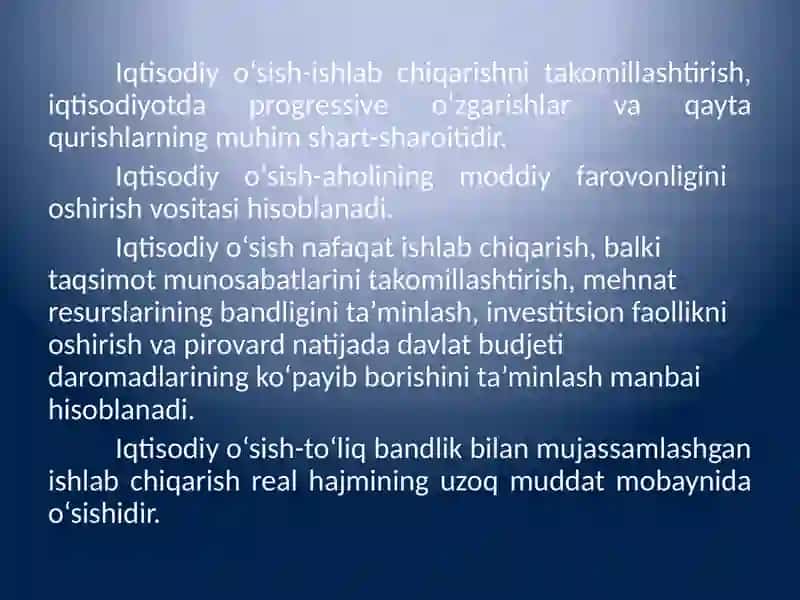 Iqtisodiy o‘sish 3