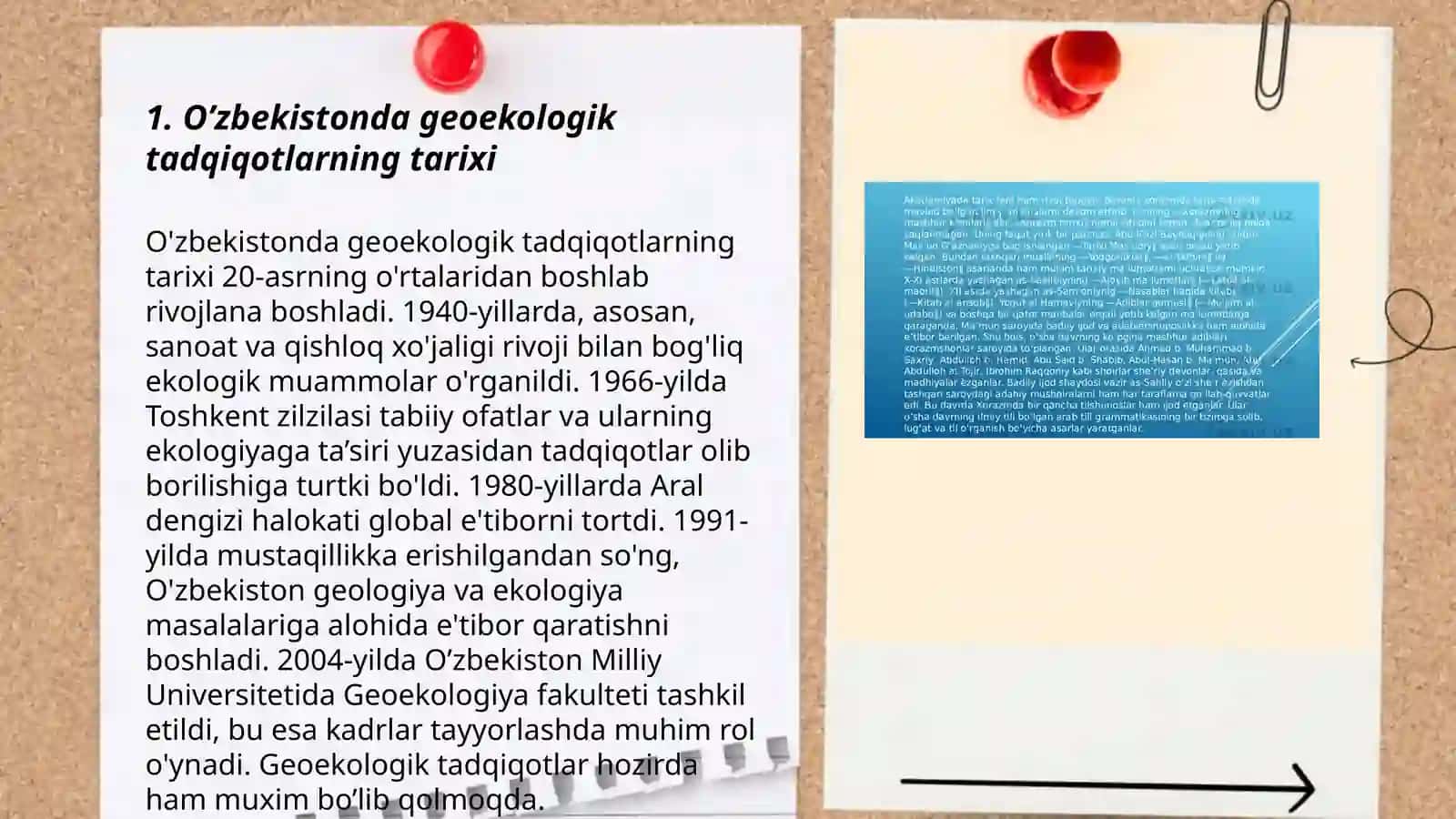 O’zbekiston geoekologiyasining rivojlanishi va xozirgi xolati 3