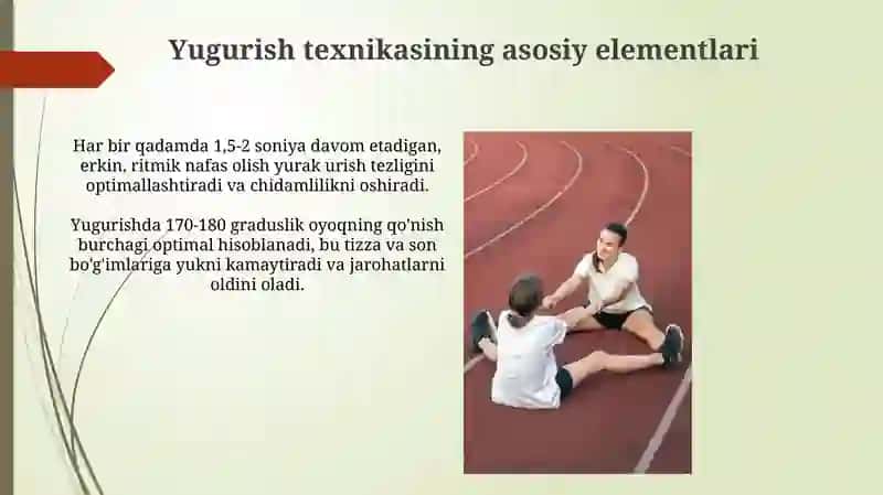 Yugurish texnikasi oʻrgatish 3