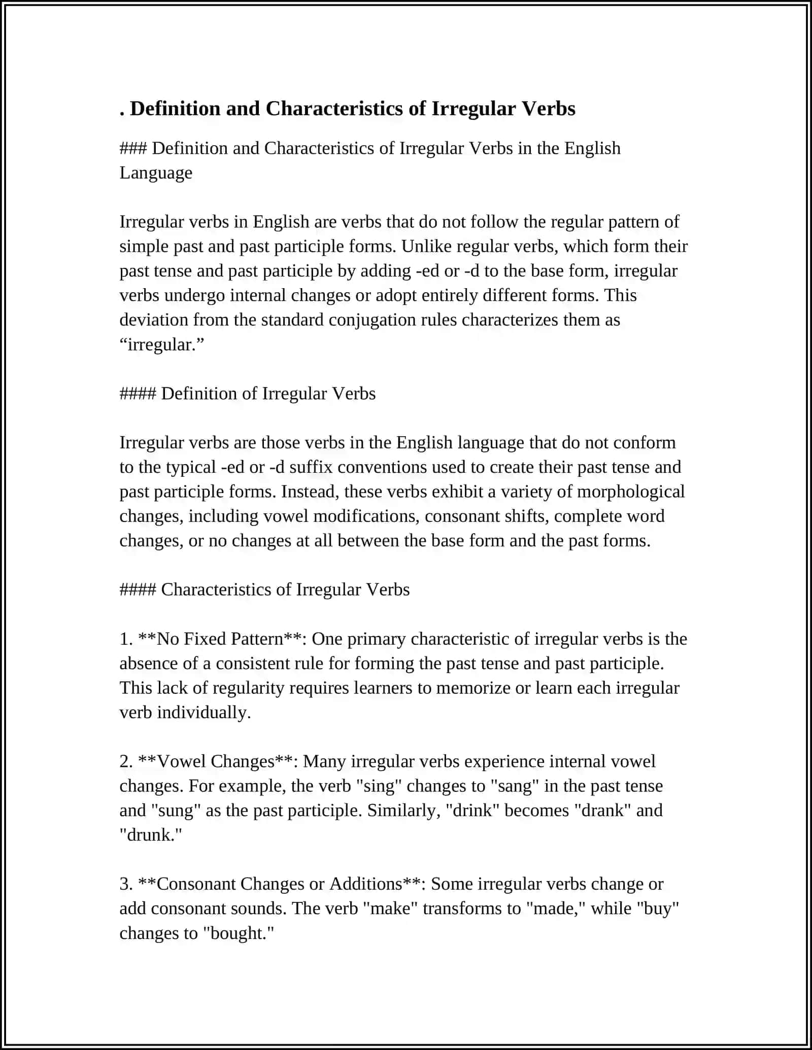 IRREGULAR VERBS HAQIDA 4 VAROQ MUSTAQIL ISH 3