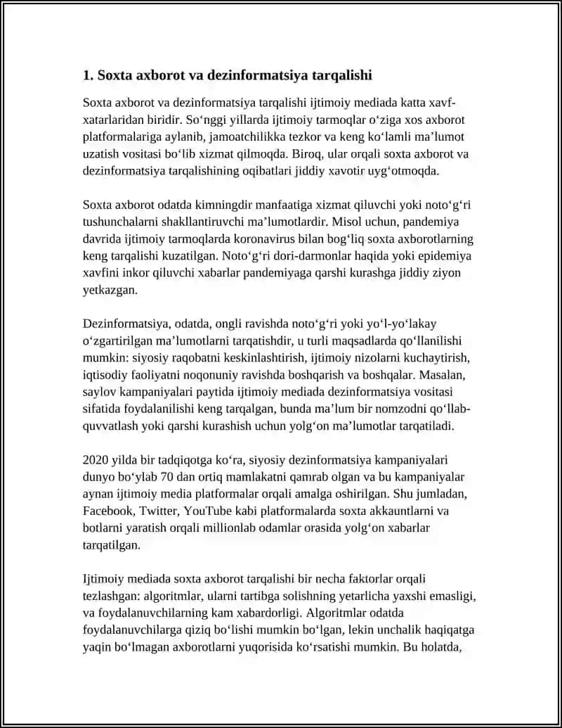 Soxta axborot va dezinformatsiya tarqalishi 3