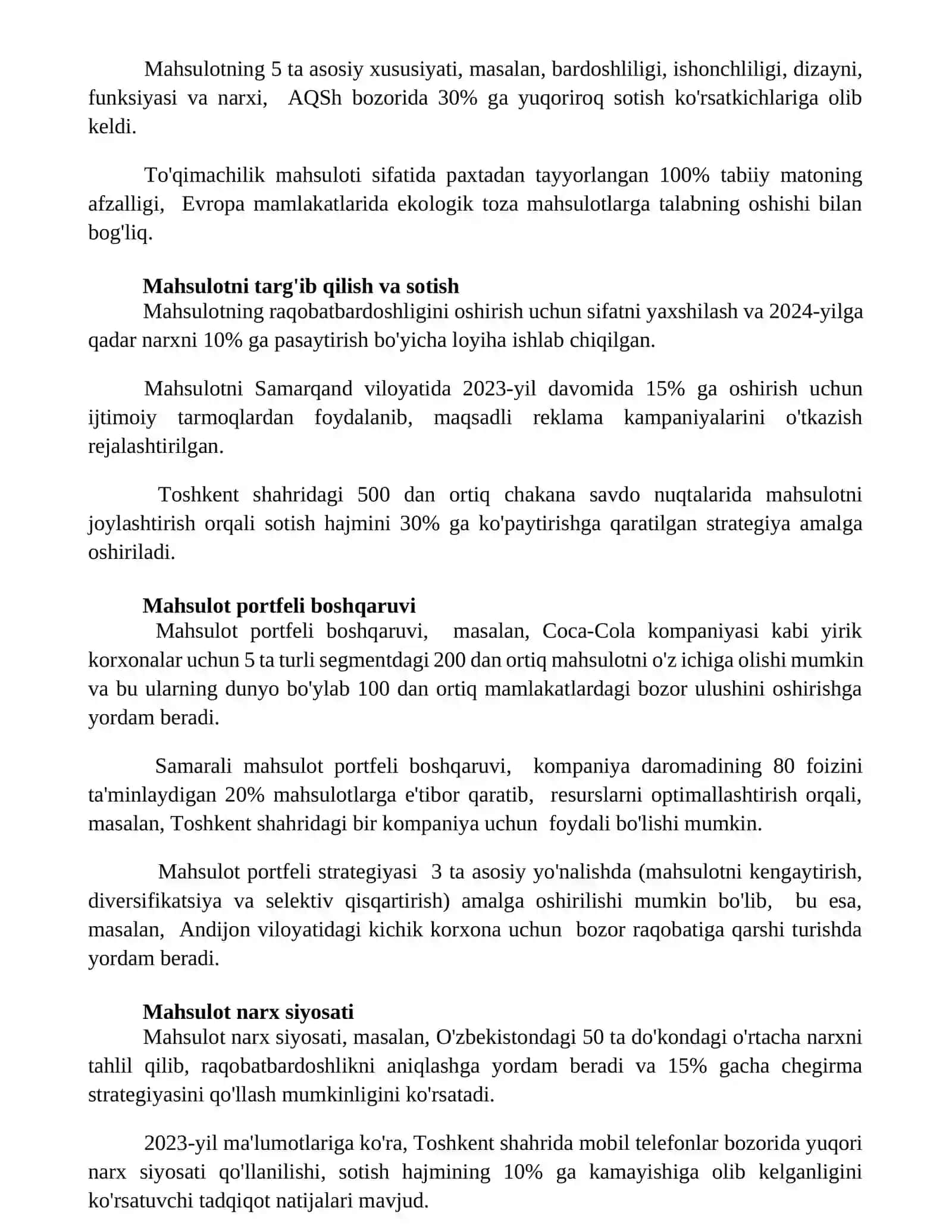 Marketingda tovar tushunchasi mahsulot siyosati va uning roli 3