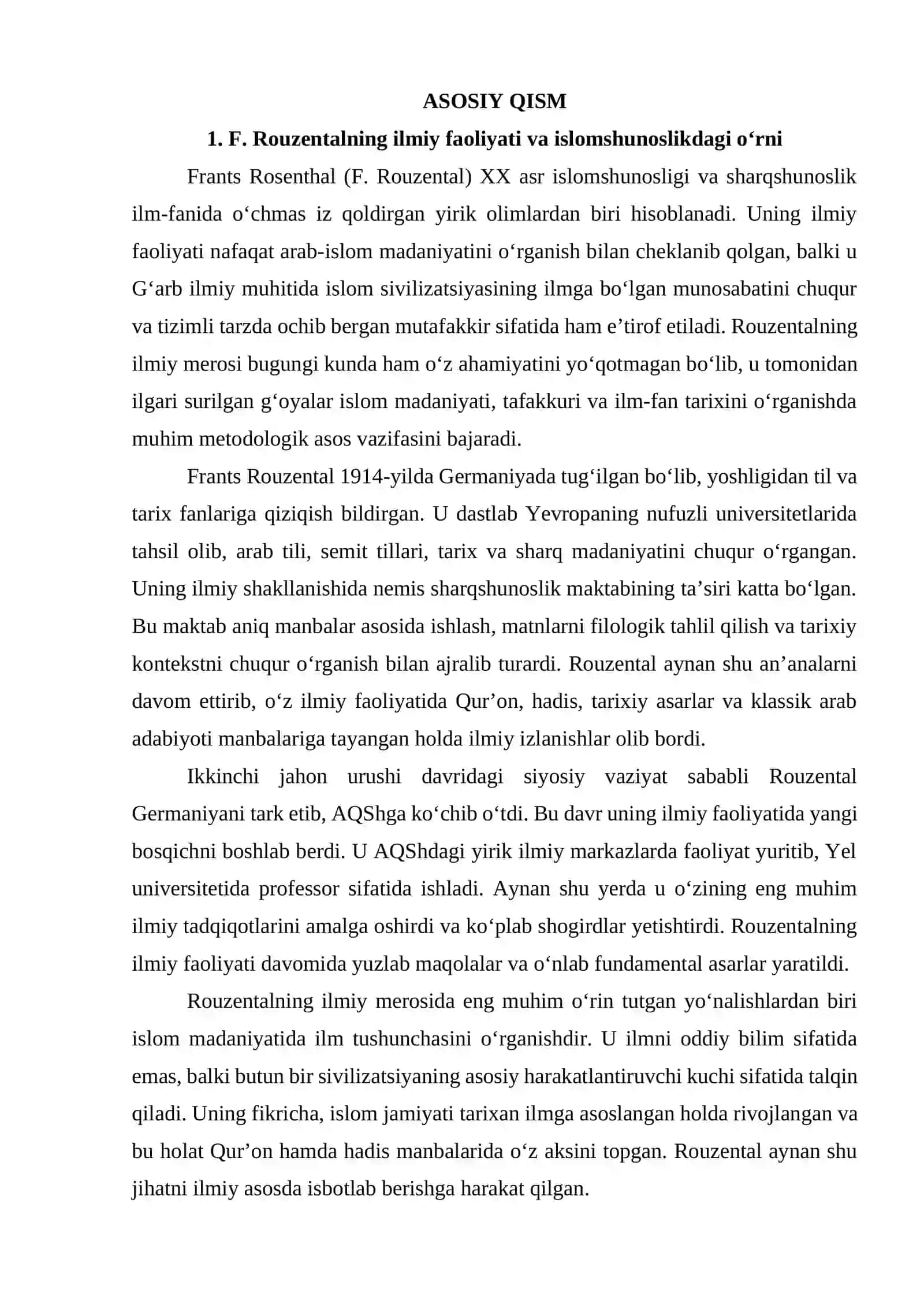 F.Rouzental Qur’onda “Ilm” tushunchasini tahlil qilgan olim 3