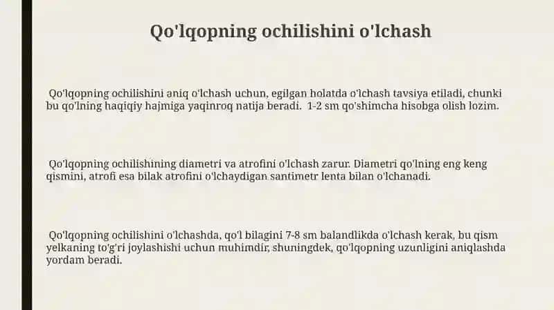 Qo'lqopning matoni kesish olish 3
