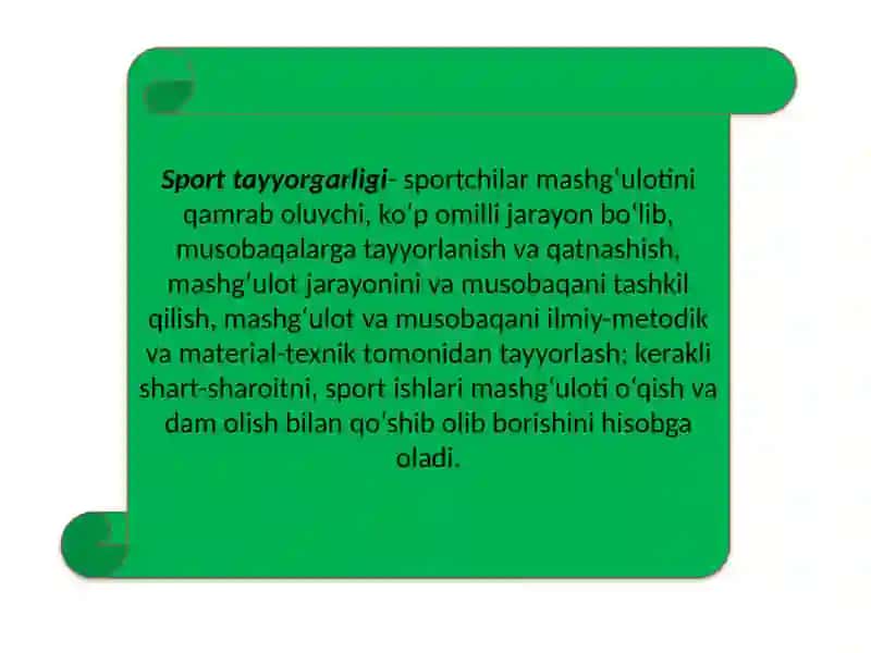 Sport tayyorgarligi 3
