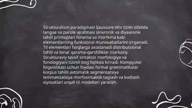 Lisoniy tadqiqotlarga xos paradigmalar. Kompyuter lingvistikasi 3