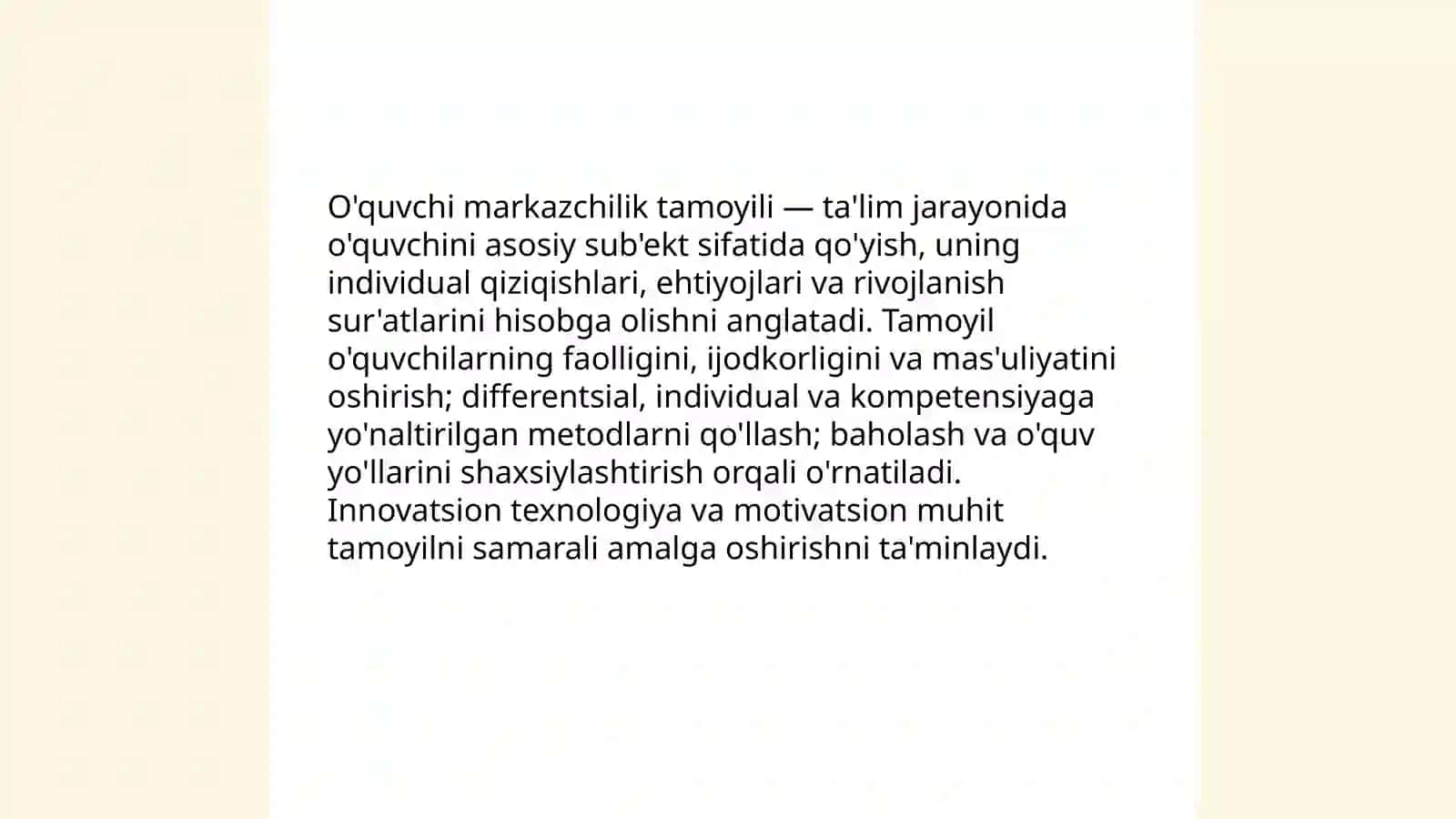 Pedagogika inavotorlaring tamoyillari 3