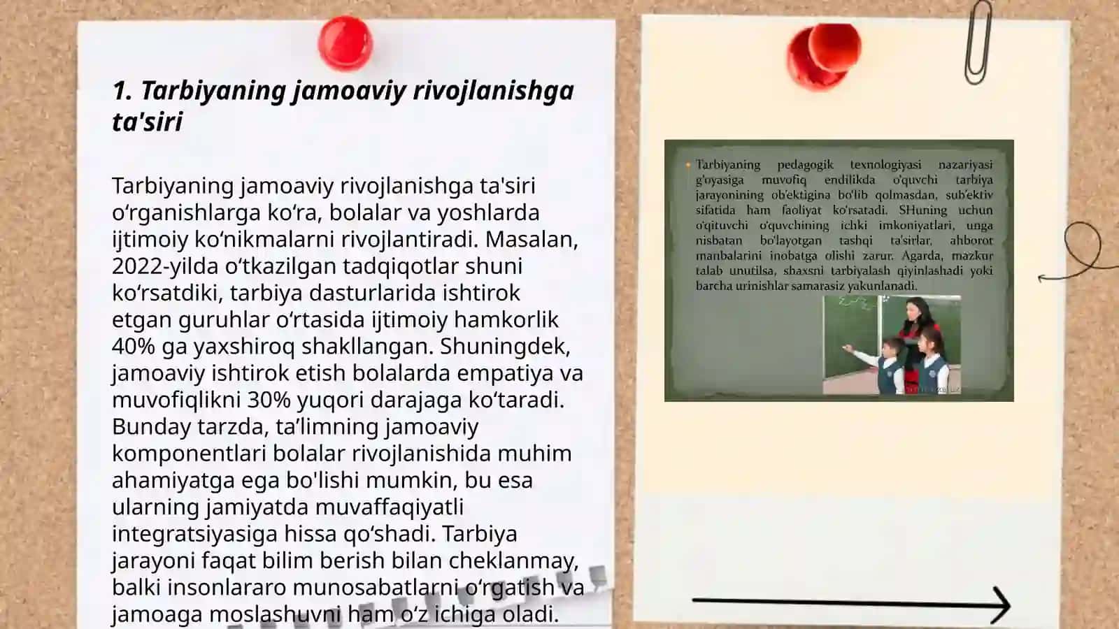 Tarbiya metodlarining jamoaning rivojlanish darajasiga bogʼliqligi 3
