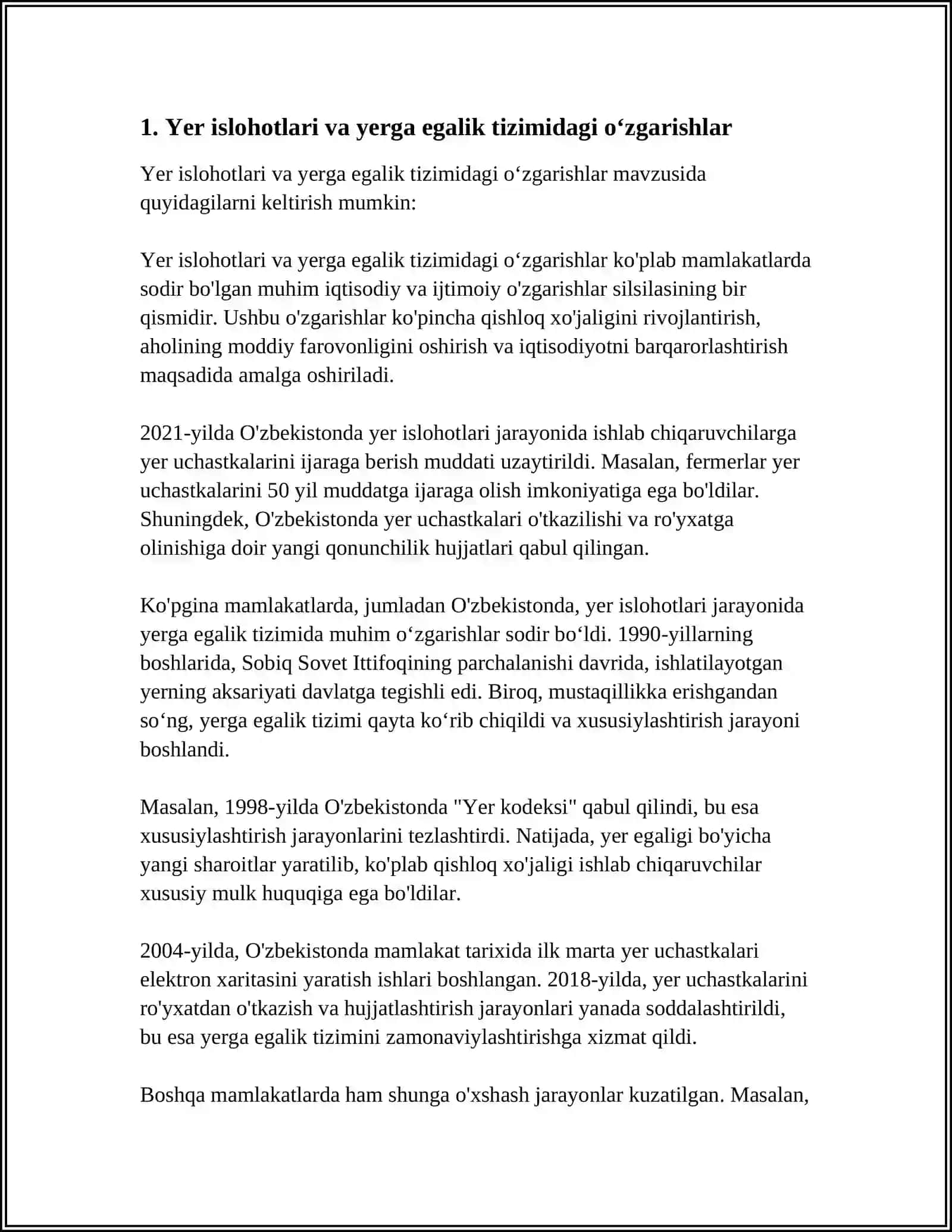 MUSTAQILLIK YILLARIDA QISHLOQ XOʻJALIGI VA SANOAT SOHASIDAGI OʻZGARISHLAR 3