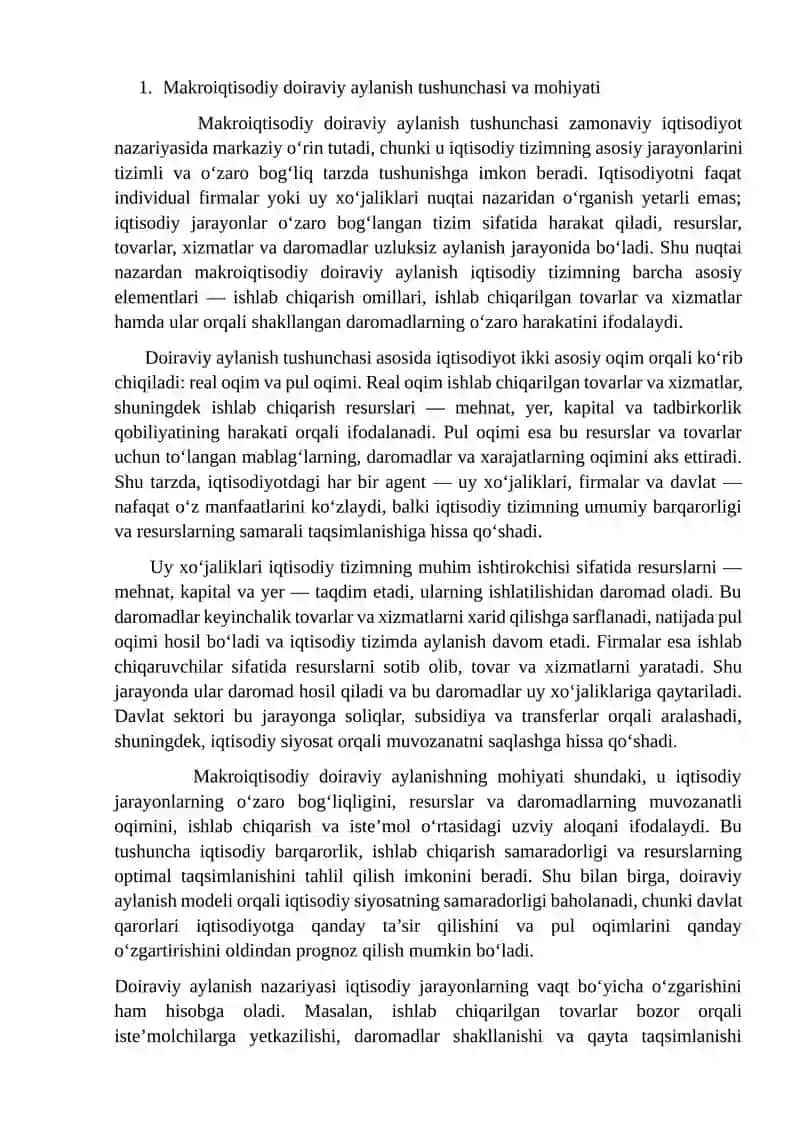 Makroiqtisodiy Doiraviy Aylanish Tushunchasi 3