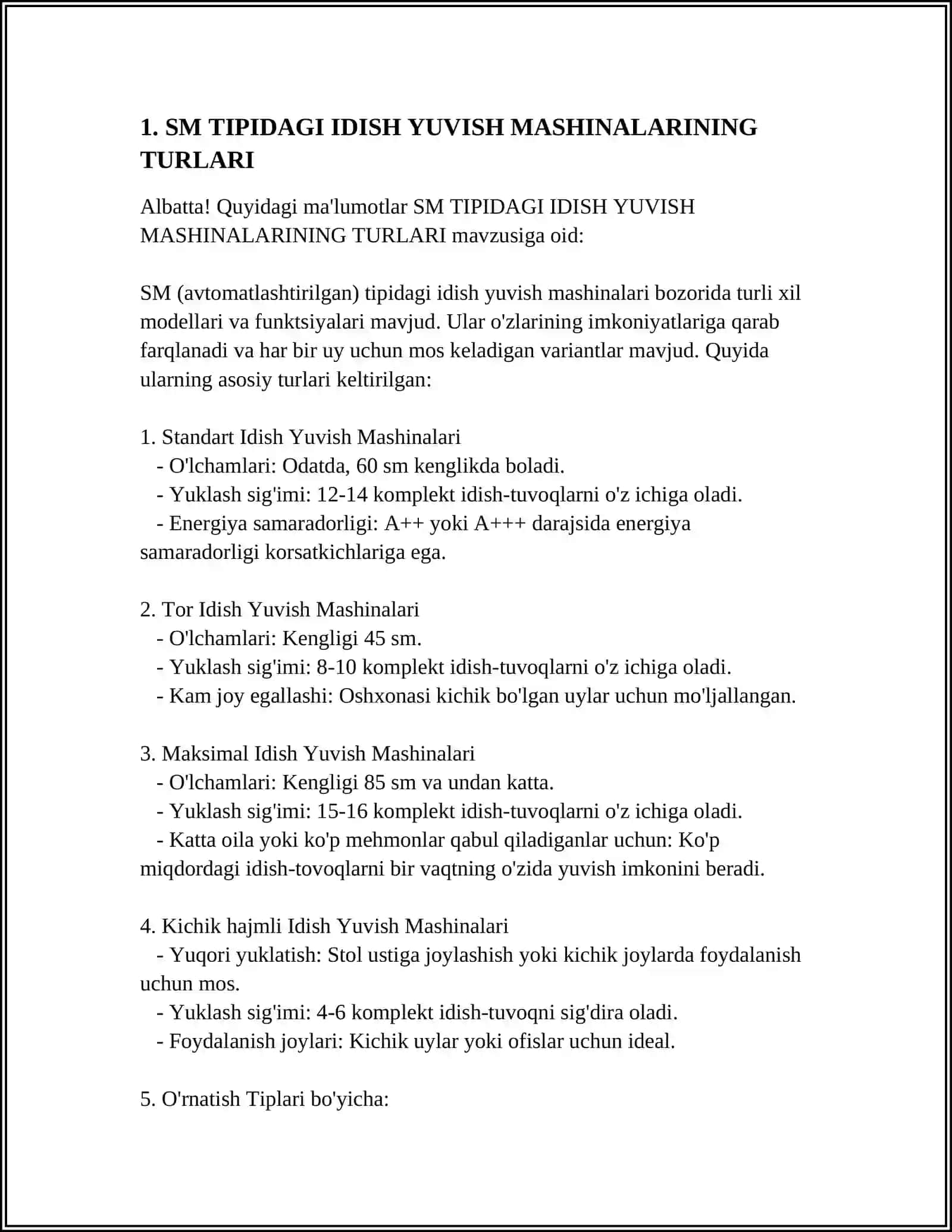 SM TIPIDAGI IDISH YUVISH MASHINALARI 3