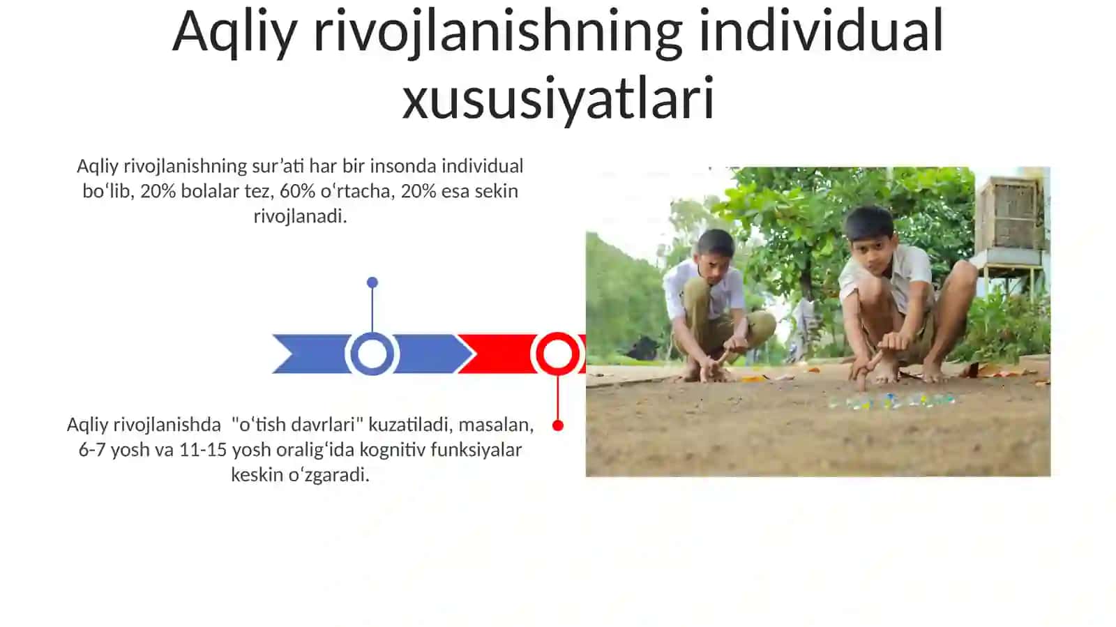 Rivojlanishni davrlashtirish muammosi psixik rivojlanish va taʼlim oʻrtasida oʻzaro munosabat 3