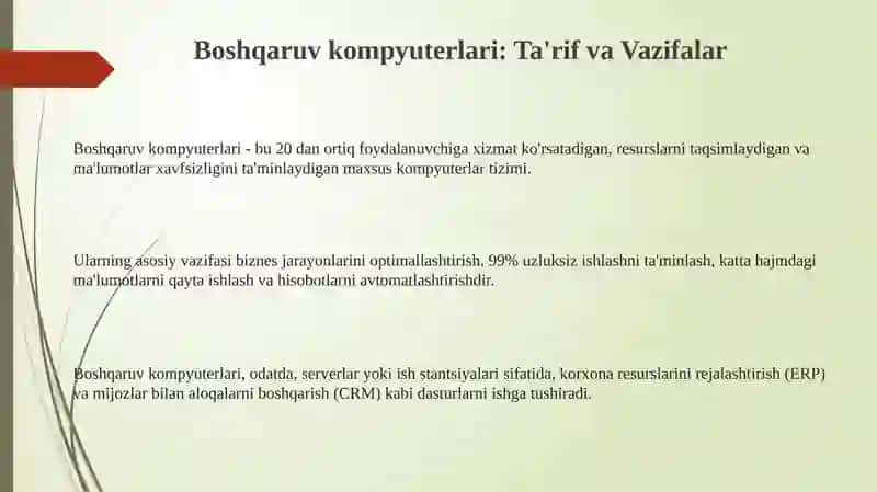Boshqaruv kompyuterlari 3