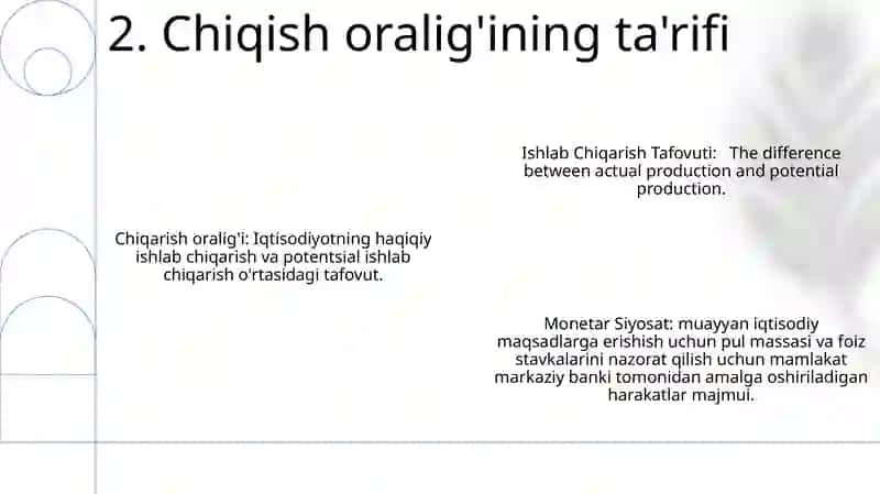 Ishlab Chiqarish Tafovuti Va Monetar Siyosat 3