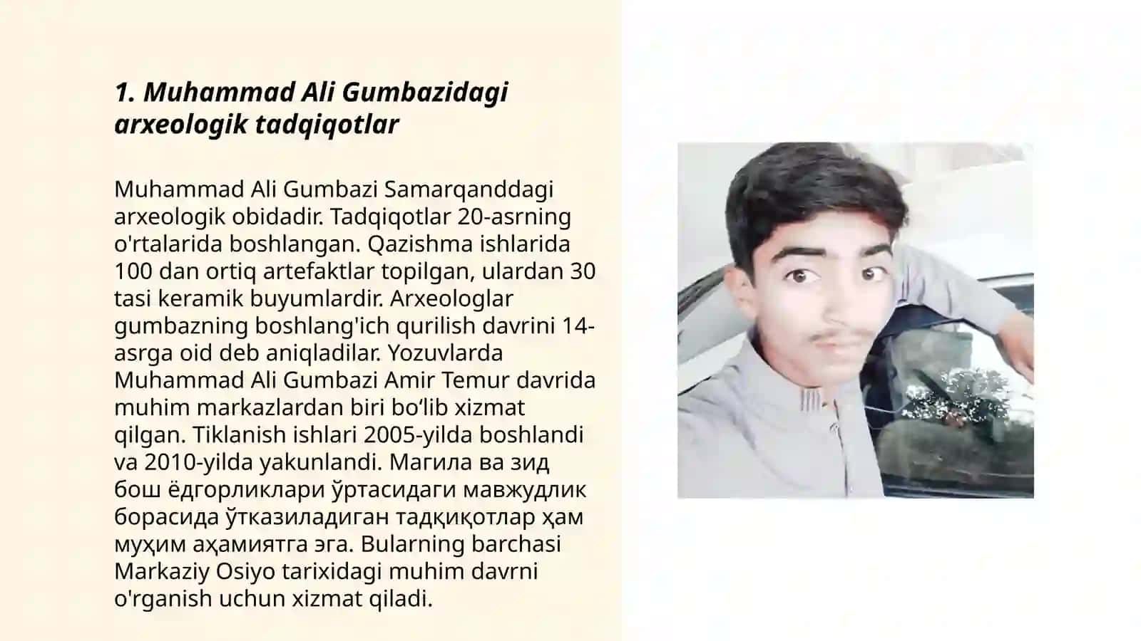 Muhammad Ali Gumbazidagi arxeologik tadqiqotlar 3