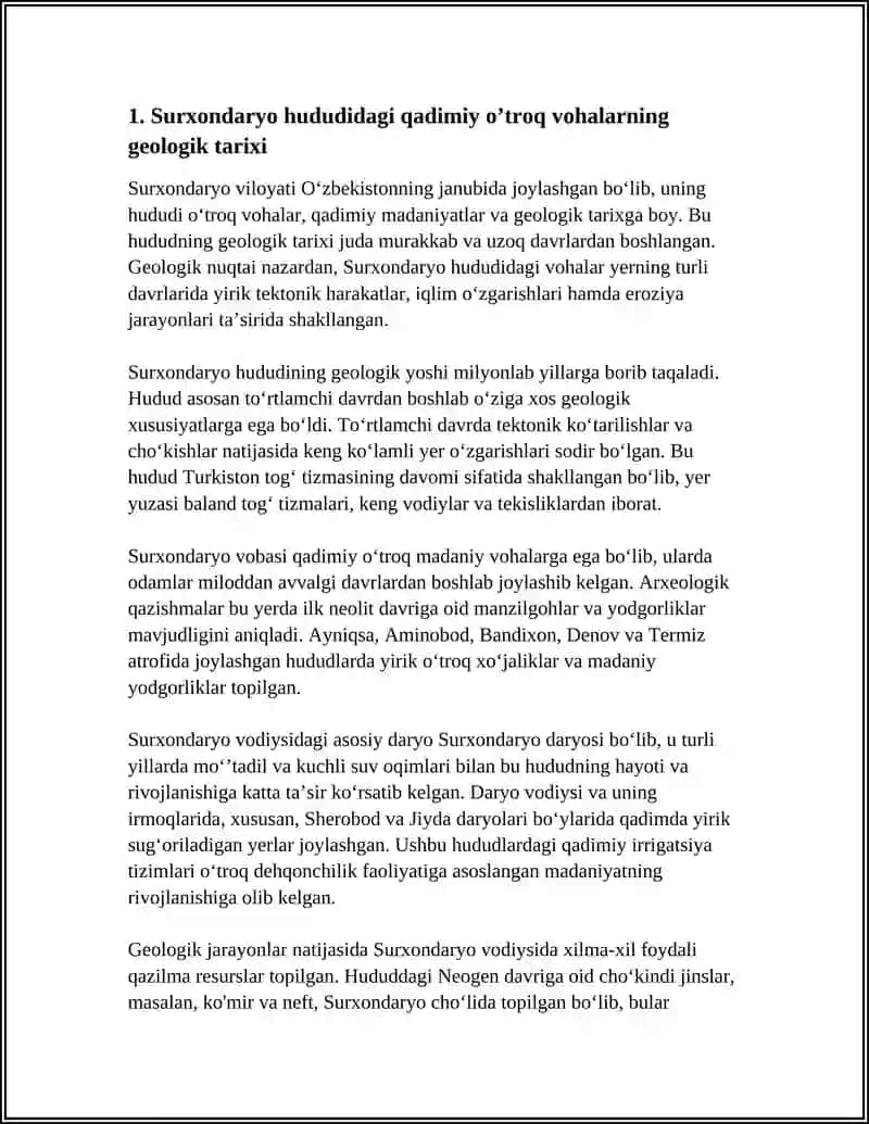 SURXANDARYO QADIMGI O’TROQ VOHALAR VA CHEGARALAR 3