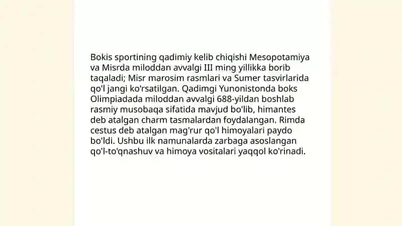 Bokis sport tiring yarilishi va rivojlanishi 3