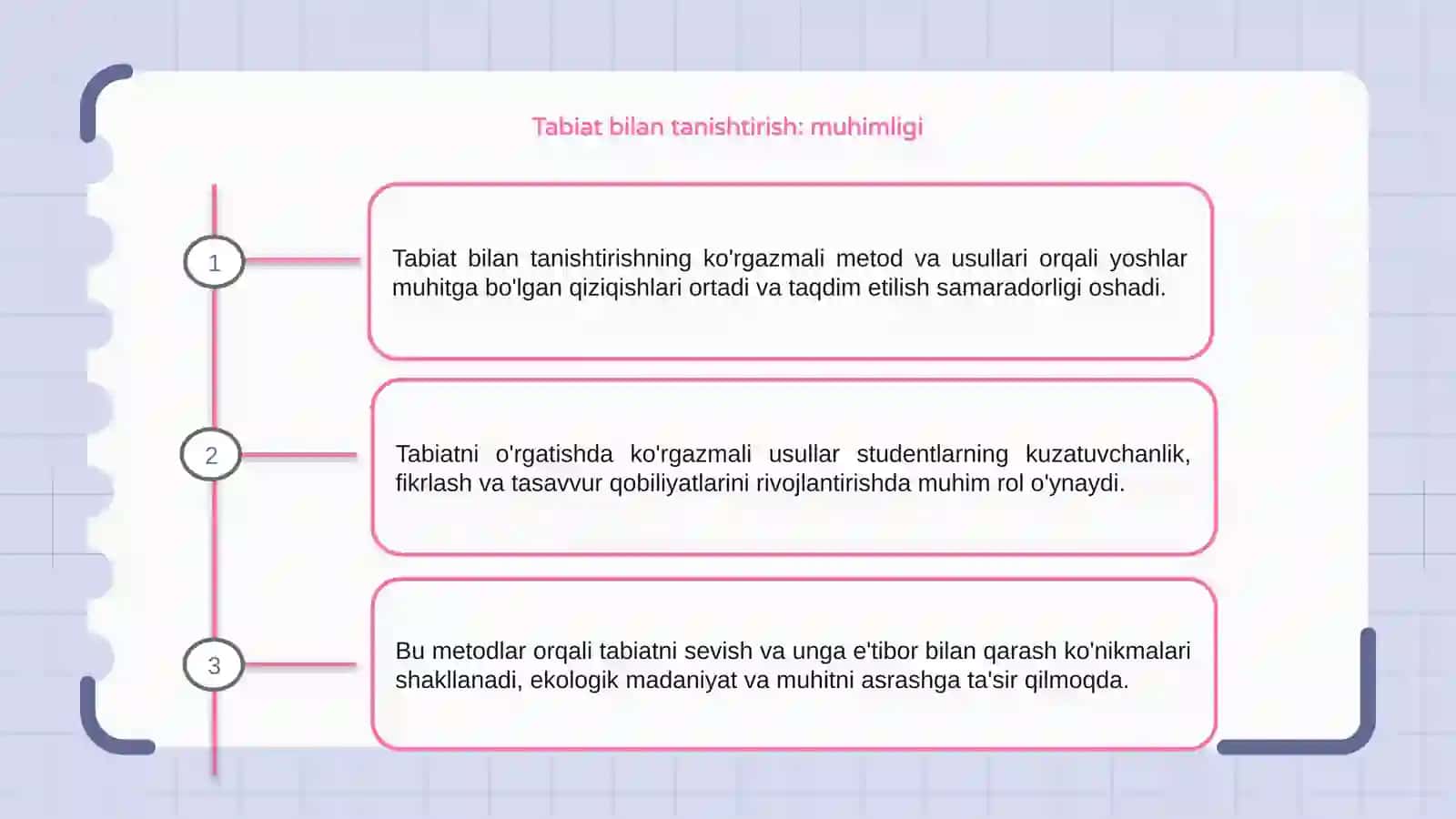 Tabiat bilan tanishtirishning ko'rgazmali metod va usullari 3