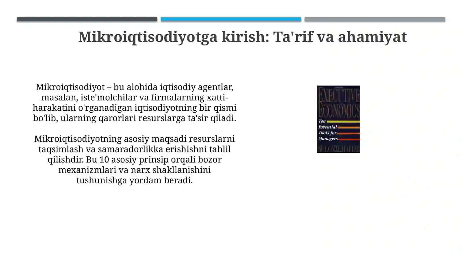 Mikroiqtisodiyotga kirish: Ta'rif va ahamiyat 3