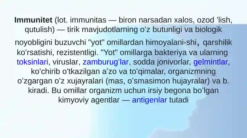 IMMUNITET HAQIDA TUSHUNCHA 3