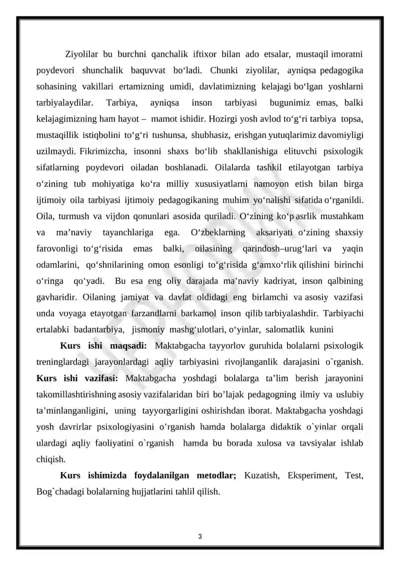 Maktabgacha ta'lim yoshidagi tayyorlov guruhi bolalarning aqliy rivojlanishida psixologik treninglardan foydalash 3