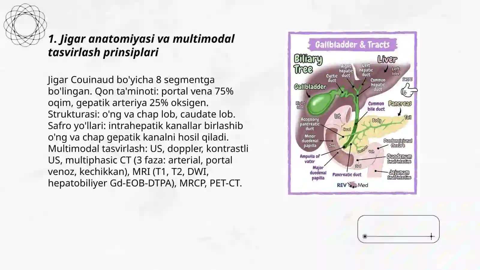 Jigar òt yòllari va meda osti bezi kompleks nur tashxisoti 3