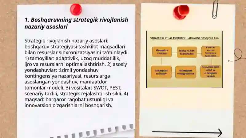 Boshqaruvning rivojlanishida strategik muammolar 3