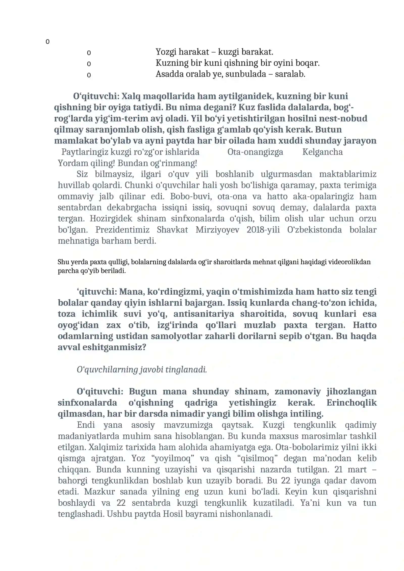 HOSIL BAYRAMI. TO'RT UNSUR 3