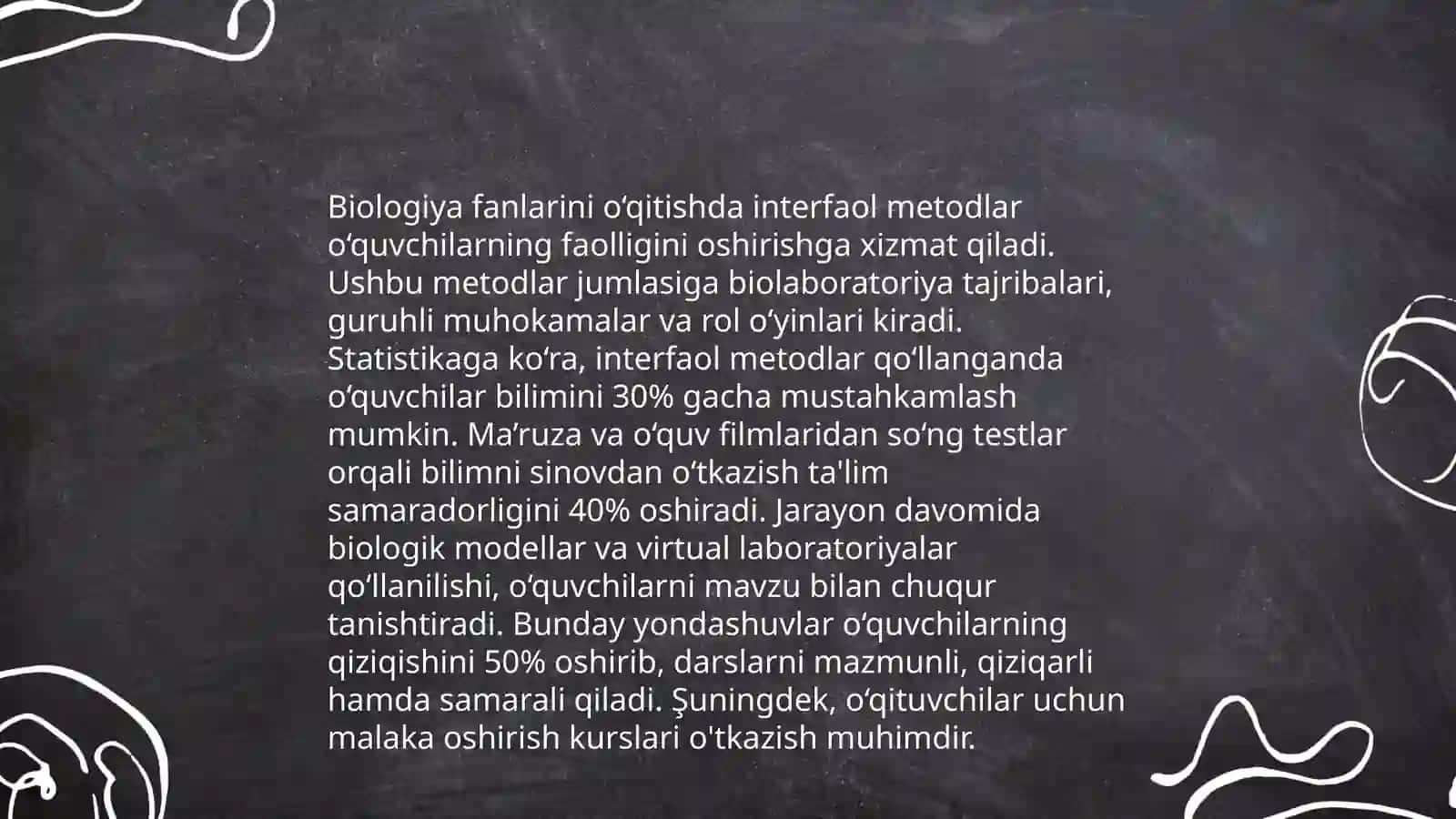 Biologiya fanlarini o‘qitish metodikasi 3