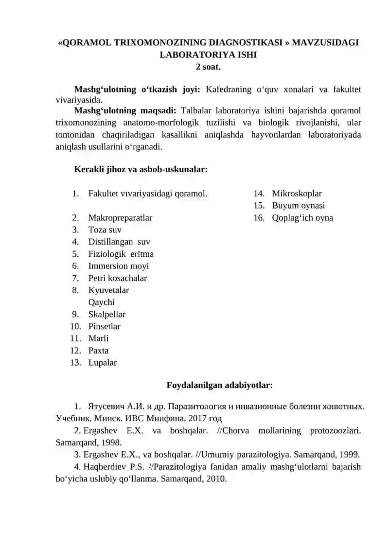 QORAMOL TRIXOMONOZINING DIAGNOSTIKASI 3