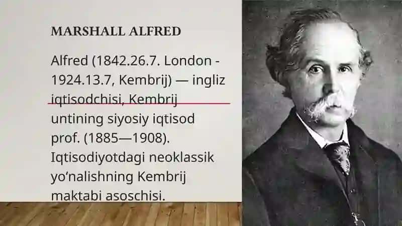 Kembrij maktabi. Alfred Marshallning talab va  taklif nazariyalari 3