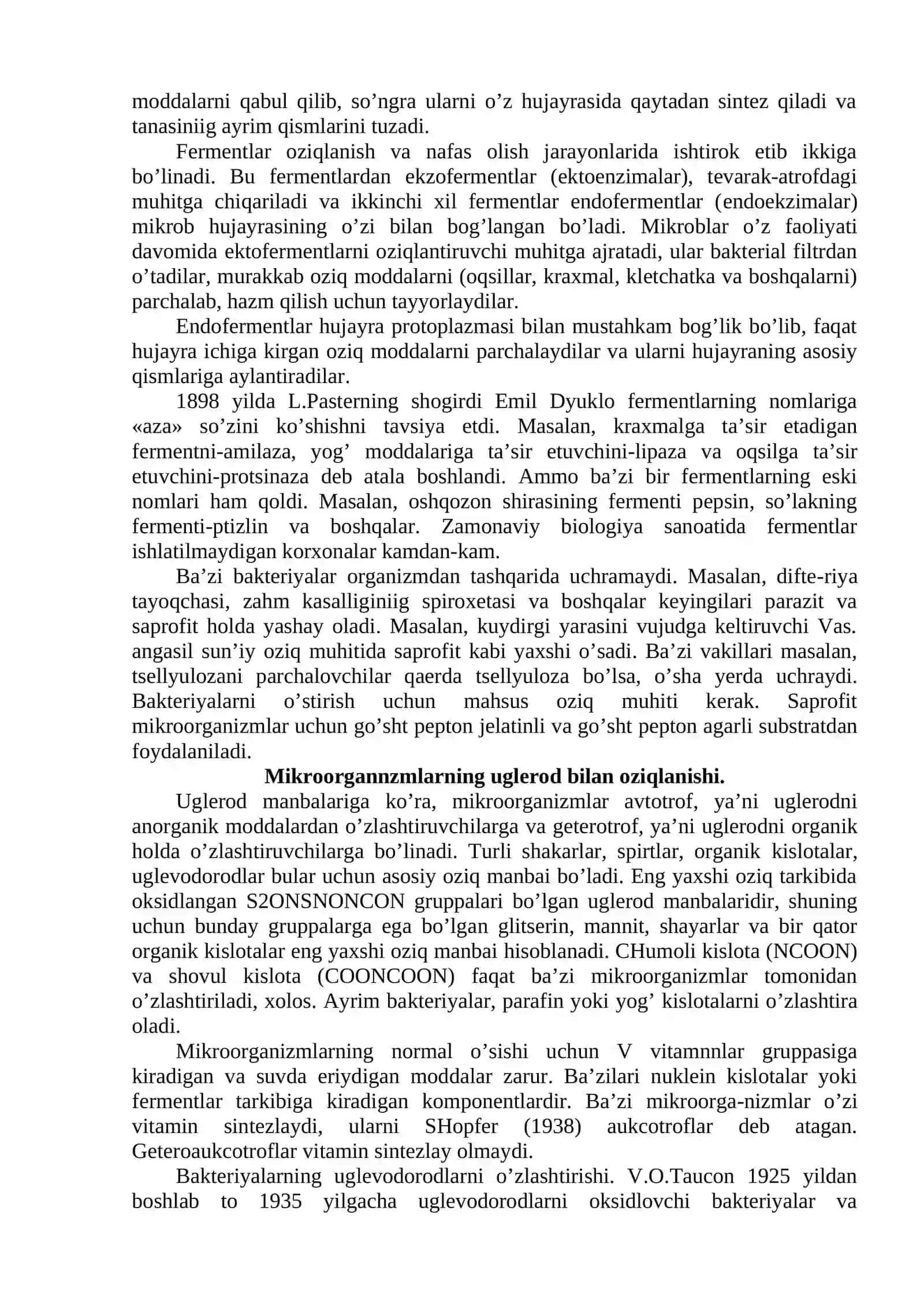 3-MARUZA: MIKROORGANIZMLARNI OZIQLANISHI. MIKROORGANIZMLARGA TASHQI MUHIT OMILLARINING TA’SIRI 3
