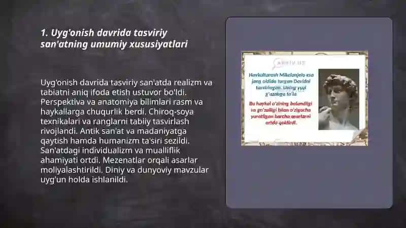 Uyg'onish davrida tasviriy san'at 3